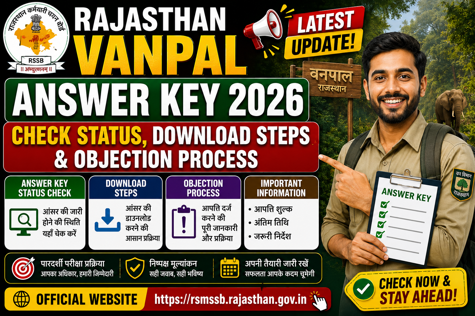 Rajasthan Vanpal Answer Key 2026