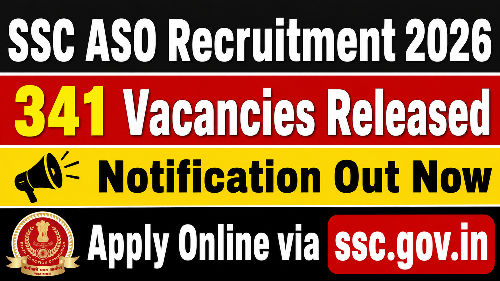 SSC ASO Recruitment 2026