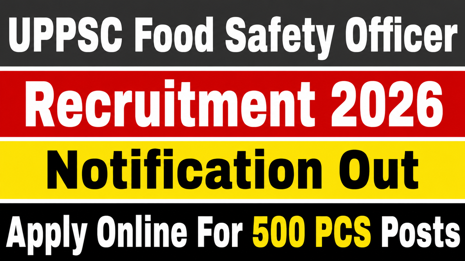 UPPSC Food Safety Officer Recruitment 2026