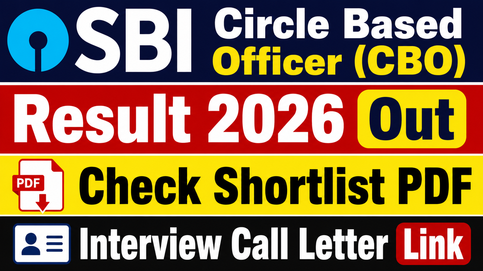 SBI Circle Based Officer CBO Result 2026