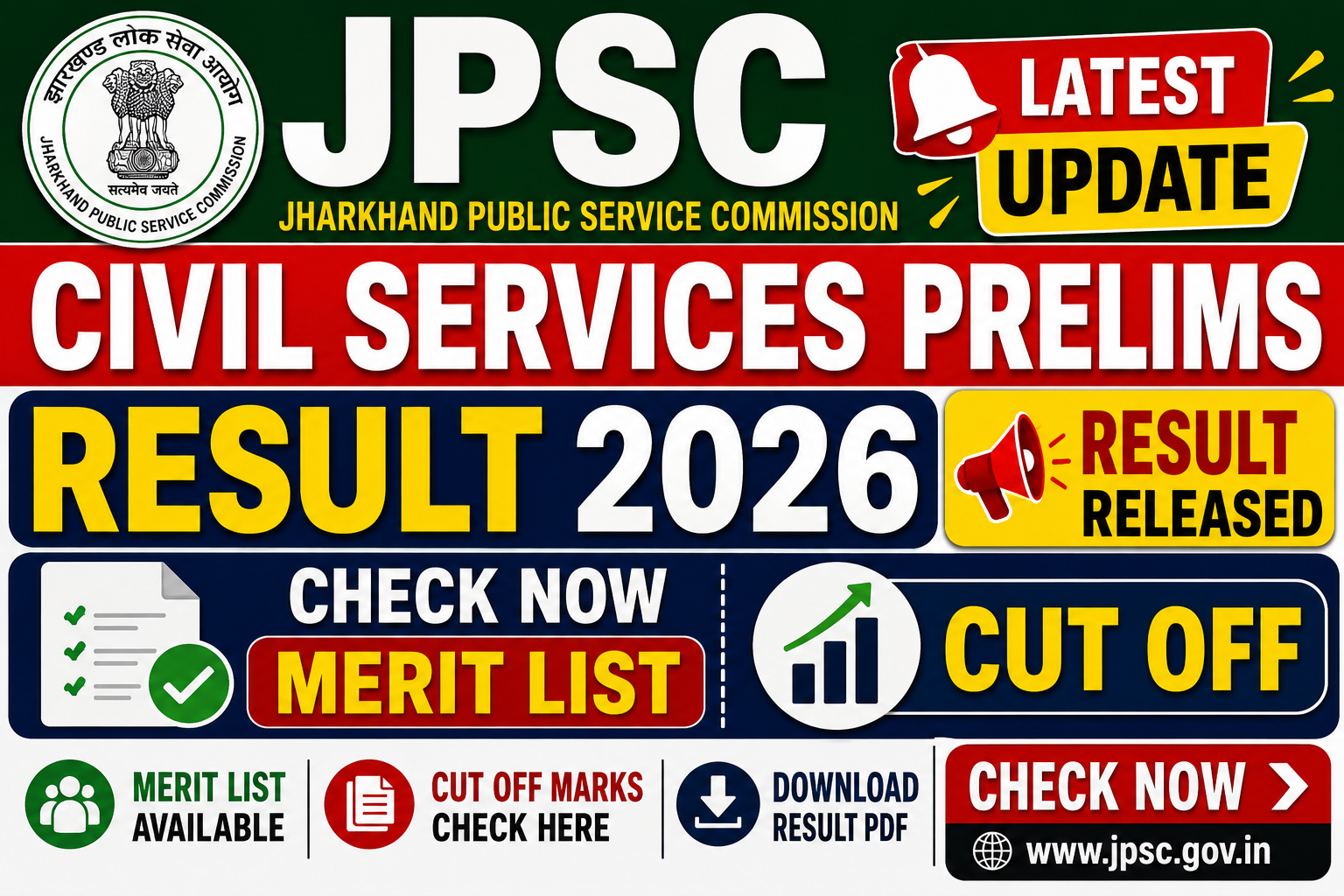 JPSC Civil Services Prelims Result 2026 Released